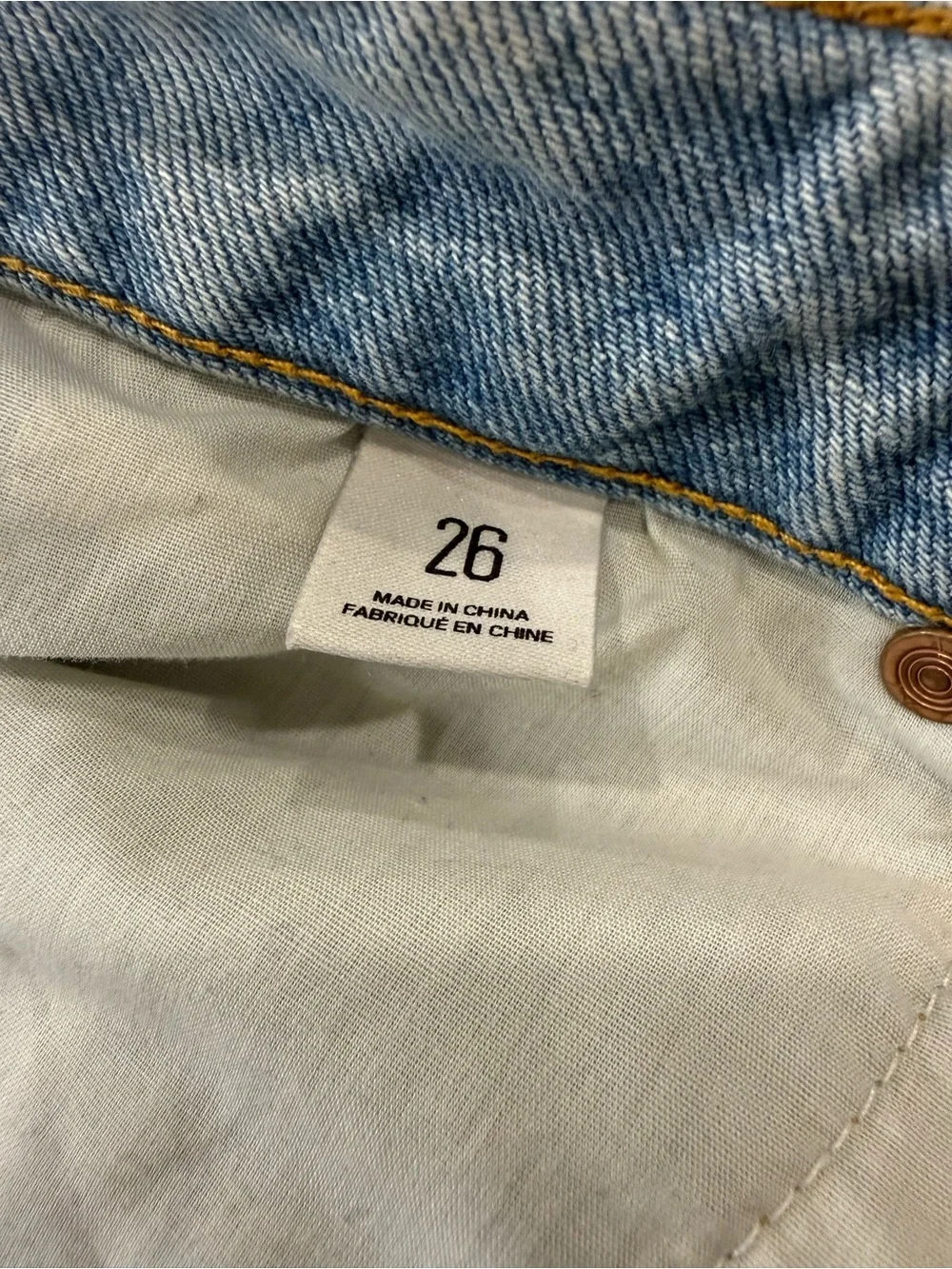 BDG Light Blue Distressed Denim Cutoff Shorts Womens Size 26